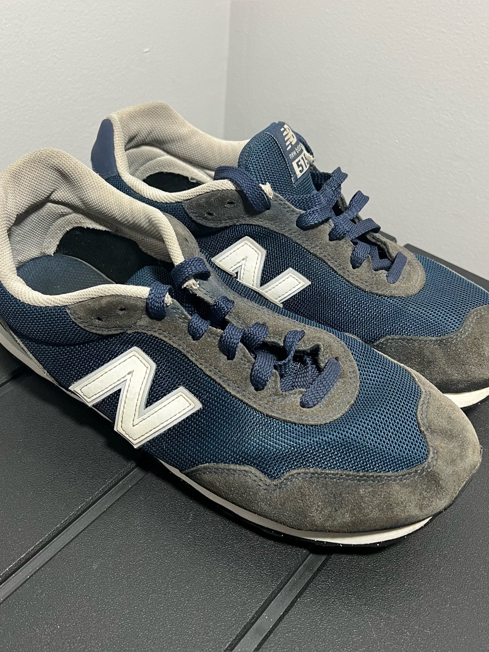 New Balance 515 Navy Blue White Shoes Mens Size 11.5 4E ML515NVY